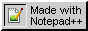 HTML Button: Made with Notepad++